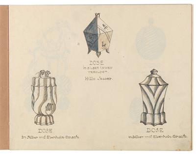 A collection of Wiener Werkstätte designs, sample drawings and booklet, - Jugendstil e arte applicata del XX secolo