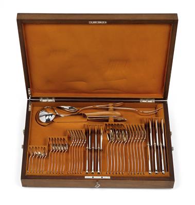 Otto Prutscher (1880 Vienna 1949), A 46-piece cutlery set in a case, - Secese a umění 20. století