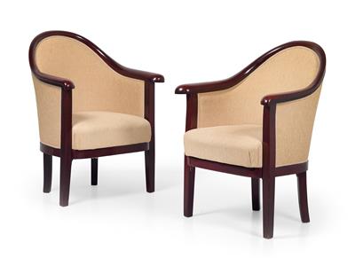 Otto Prutscher, A pair of armchairs no. 6544, - Jugendstil e arte applicata del XX secolo