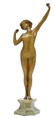 Paul Philippe (1870-1930), A nude girl – “Le reveil”, - Jugendstil e arte applicata del XX secolo