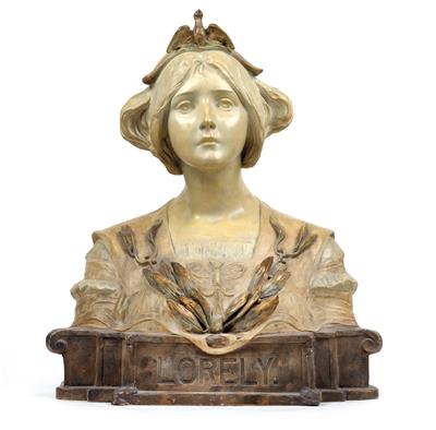 Simon, A bust – “Lorelei”, - Jugendstil e arte applicata del XX secolo
