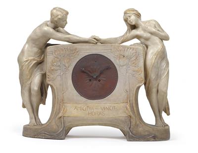 Simon, A mantle clock – “Amicitia”, - Jugendstil e arte applicata del XX secolo