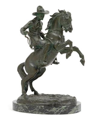 Theodor Ullmann, A cowboy riding, - Jugendstil and 20th Century Arts and Crafts