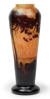 Große Vase mit Seelandschaft mit Segelbooten, - Jugendstil und angewandte Kunst des 20. Jahrhunderts