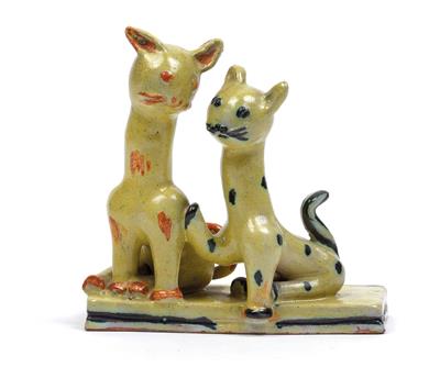 Kitty Rix(geb. 1901 Wien), Katzenpaar, - Jugendstil und angewandte Kunst des 20. Jahrhunderts