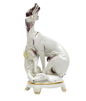 Max Esser, A wolf from the centrepiece “Reineke Fuchs”, - Jugendstil e arte applicata del XX secolo