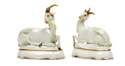 Max Esser, A goat and a billy goat from the centrepiece "Reineke in Fuchs", - Jugendstil e arte applicata del XX secolo