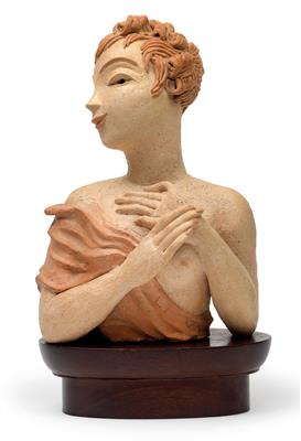 Vally Wieselthier, A bust of a girl, - Jugendstil e arte applicata del XX secolo