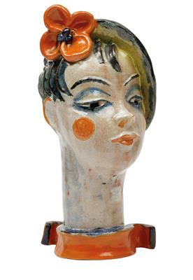 Vally Wieselthier, A girl’s head with hat, - Jugendstil and 20th Century Arts and Crafts
