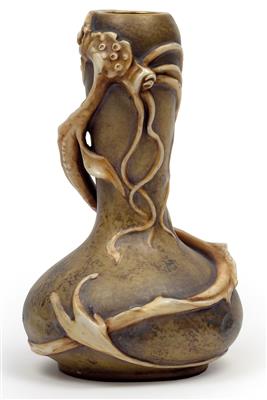 Eduard Stellmacher, Vase mit Octopus, - Jugendstil und angewandte Kunst des 20. Jahrhunderts