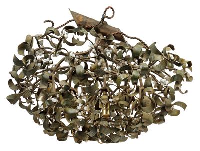 A five-arm French mistletoe chandelier, - Jugendstil e arte applicata del XX secolo