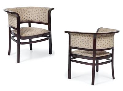 Marcel Kammerer, A pair of armchairs no. 6534, - Jugendstil and 20th Century Arts and Crafts