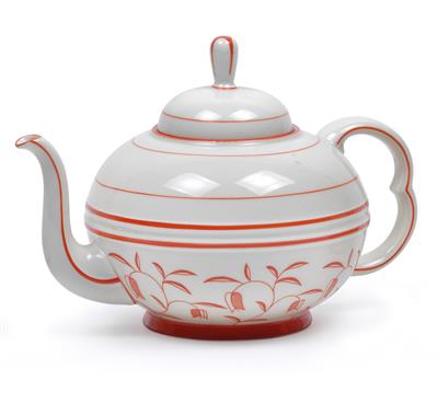 Otto Prutscher (1880 Vienna 1949), A “Metropolis” teapot, creamer and sugar bowl, - Jugendstil e arte applicata del XX secolo