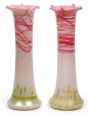 A pair of vases by Glasfabrik Elisabeth, - Jugendstil e arte applicata del XX secolo