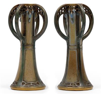 Paul Dachsel, A pair of vases with rain drops, - Secese a umění 20. století