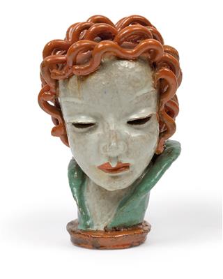 Rudolf Knörlein (1902 Vienna 1988), A female head, - Jugendstil e arte applicata del XX secolo