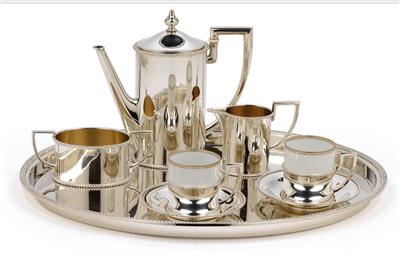 A six-piece mocha service by Alexander Sturm, - Secese a umění 20. století