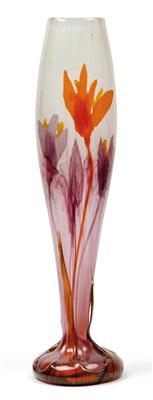 An overlaid moulded “Les Colchiques” vase by Gallé, - Jugendstil e arte applicata del XX secolo