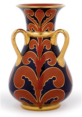 Vase mit drei Henkeln, - Jugendstil und angewandte Kunst des 20. Jahrhunderts