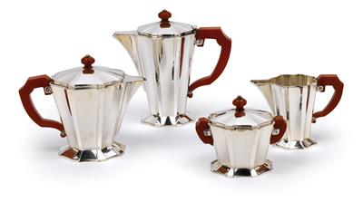 A four-piece Art Deco coffee and tea service, - Jugendstil e arte applicata del XX secolo