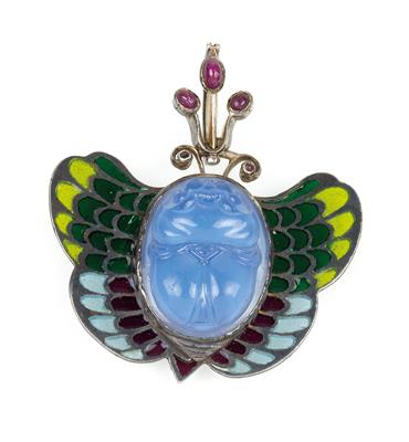 A pendant in the form of a butterfly by Ludwig Politzer, - Jugendstil e arte applicata del XX secolo