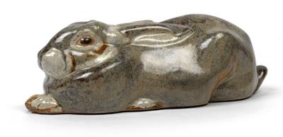 Eduard Klablena (Bucany 1881-1933 Langenzersdorf), A recumbent hare, - Jugendstil and 20th Century Arts and Crafts
