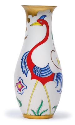 Franz von Zülow, A vase with an ostrich and two birds, - Jugendstil and 20th Century Arts and Crafts