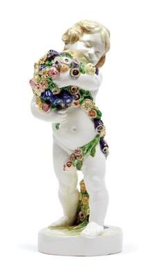 Hans Schoerk, A putto standing with a garland of flowers, - Jugendstil and 20th Century Arts and Crafts
