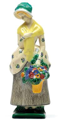 A girl with a flower basket, - Secese a umění 20. století