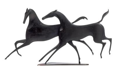 Two horses by Werkstätten Hagenauer, - Jugendstil e arte applicata del XX secolo