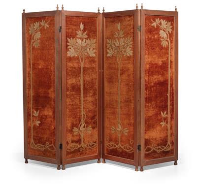 A four-part screen, - Jugendstil and 20th Century Arts and Crafts