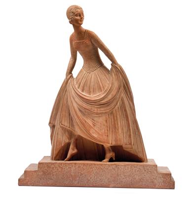 Demetre Chiparus (1888-1950), A figurine – “Cendrillon”, - Jugendstil e arte applicata del XX secolo