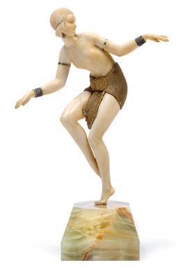Demetre Chiparus (1888-1950), A female dancer – “Delhi”, - Jugendstil e arte applicata del XX secolo