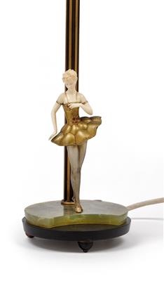 Ferdinand Preiss(1882-1943), Tischlampe mit Balletttänzerin, - Jugendstil und angewandte Kunst des 20. Jahrhunderts
