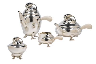 Georg Jensen, A four-part “Blossom” coffee and tea service, - Jugendstil and 20th Century Arts and Crafts