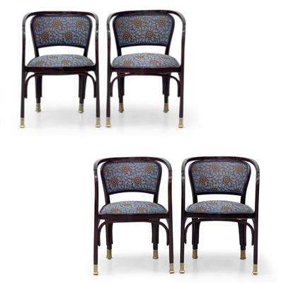 Gustav Siegel, Four armchairs, - Jugendstil and 20th Century Arts and Crafts