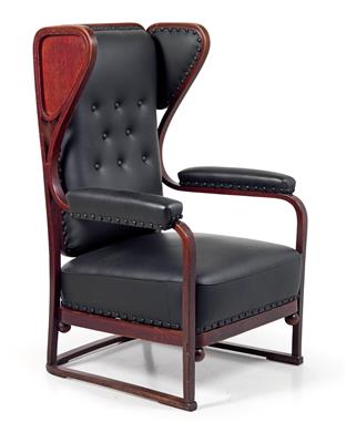 Josef Hoffmann, A wing chair no. 666, - Jugendstil and 20th Century Arts and Crafts
