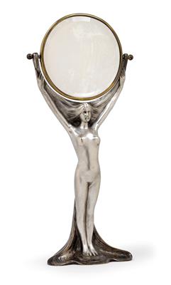 Abel Landry, Frauenakt mit rundem Spiegel, für La Maison Moderne, 1903 - Jugendstil und Kunsthandwerk des 20. Jahrhunderts