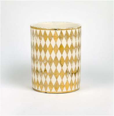 Bertold Löffler and Michael Powolny, a cylindrical vase, model number 48, designed c. 1907, executed by Wiener Keramik, 1907-12 - Secese a umění 20. století