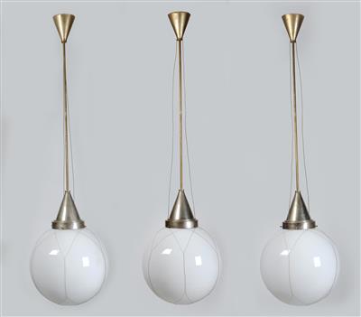 Three large ceiling lamps, attributed to Hans Ofner, Vienna c. 1910/20 - Jugendstil and 20th Century Arts and Crafts