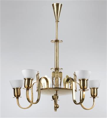 A five-arm chandelier with angels, Werkstätten Hagenauer, Vienna - Jugendstil e arte applicata del XX secolo