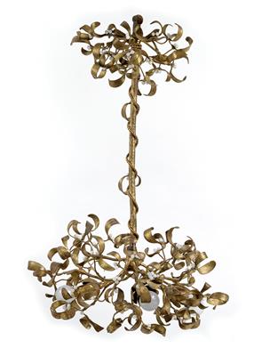 A large mistletoe chandelier, France, c. 1900 - Jugendstil e arte applicata del XX secolo