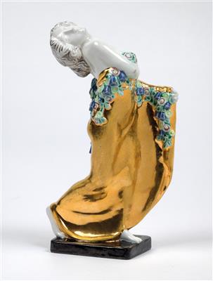 Michael Powolny, a dancer, looking to the left, designed c. 1907, executed by Wiener Keramik, 1907-12, - Jugendstil and 20th Century Arts and Crafts