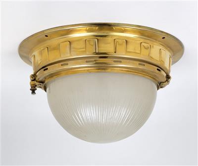 Otto Wagner (1841-1918), a ceiling lamp, designed c. 1910 for the Wiener Stadtbahn, - Jugendstil e arte applicata del XX secolo