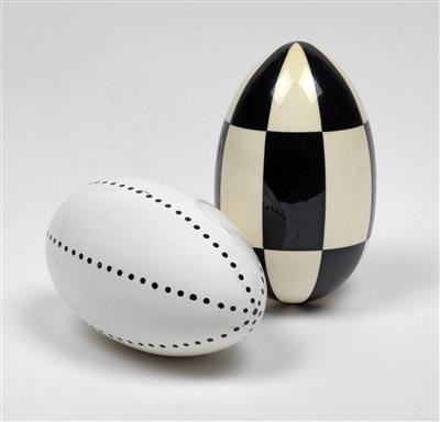 Two Easter eggs, attributed to Josef Hoffmann or Koloman Moser, in the style of the Wiener Werkstätte, c. 1905-13 - Secese a umění 20. století