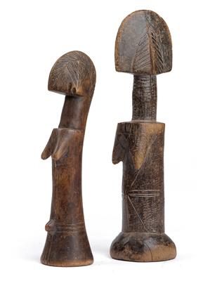 Konvolut (2 Stücke): Mossi, Burkina Faso: Zwei kleinere Kinderwunsch-Puppen 'Biga'. - Antiques
