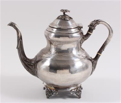 Französische Silber Teekanne, - Antiquariato