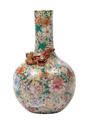 Mille fleurs Vase, - Antiques