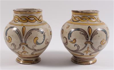 2 Majolika Vasen - Antiquitäten
