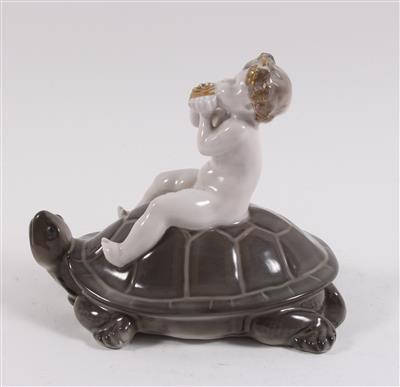 Ferdinand Liebermann(1883- 1941) Junger Pan auf Schildkröte, - Antiquariato